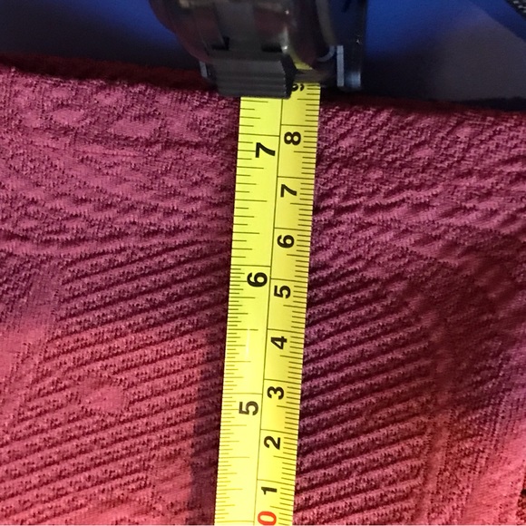 LuLa Roe Red Fit And Flare Short Sleeves Dress Size XS Embroidered Swirl Designs - Picture 7 of 12